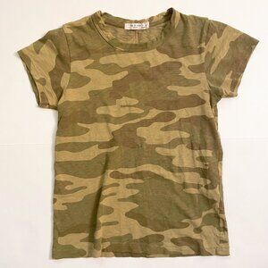 Rag & Bone Green Camo Tee, Size XXS
